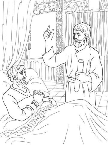 King Hezekiah And Isaiah Coloring Page